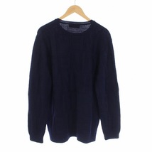 フェンディ FENDI Repeat Logo Knit Sweater マルチロゴ リピートロゴ 長袖 ニット セーター クルーネック 52 XL 紺 ネイビー /KH メンズ_画像2