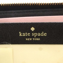 ケイトスペード KATE SPADE ヘイゼルコート レーシー 長財布 ラウンドファスナー リボン ピンク 黒 ブラック PWRU4477_画像3