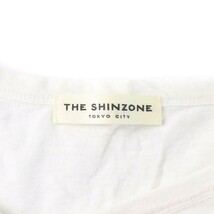 シンゾーン Shinzone Tシャツ カットソー 半袖 麻 リネン混 F 白 ホワイト /KU レディース_画像4