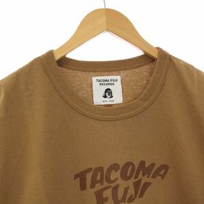 タコマフジレコード TACOMA FUJI RECORDS コーヒー染め Tシャツ カットソー 半袖 プリント XL 茶 ブラウン /KH メンズの画像4