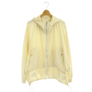  Vivienne Tam VIVIENNE TAM nylon draw -stroke ring blouson jacket hood Zip up 38 light beige 