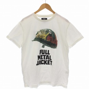 キャリー CALEE FULLMETAL JACKET LOGO T-SHIRT Tシャツ カットソー 半袖 クルーネック プリント M 白 ホワイト /BM ■GY03 メンズ