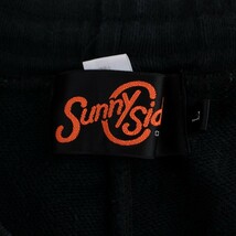 サニーシーサイダー SUNNY C SIDER ハーフパンツ ショートパンツ スウェット ロゴ L 黒 ブラック /BM ■GY03 メンズ_画像3