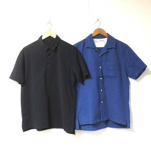 【送料無料】無印良品半袖シャツ２枚セット/M-Lサイズ　メンズ　黒　紺　MUJI