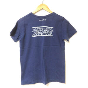 【送料無料】モンベルTシャツ/WOMEN’S　Mサイズ　紺色　コットン素材