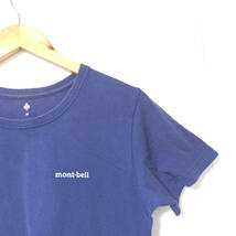 【送料無料】モンベルTシャツ/WOMEN’S　Mサイズ　紺色　コットン素材_画像2