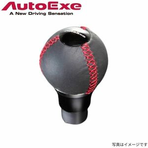 オートエグゼ シフトノブ MPV LY3P マツダ レッドステッチ 本革 球形状 AutoExe A1342-03