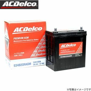 ACデルコ バッテリー プリウス PHV ZVW35 プレミアムAGM S34B20RAGM カーバッテリー トヨタ ACDelco