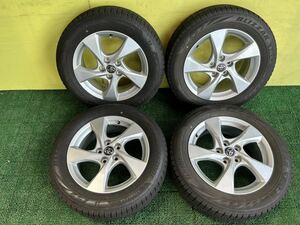 215/60R17 2020年スダットレス ブリヂストンブリザックVRX2 タイヤアルミセット　トヨタ純正5穴 PCD114.3 ET+45 17×6.5J ハブ60mm