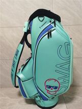 ★★★092 Golf Bag 　キャディーバック ゴルフバッグ PU レザー,9型，4.8kg,_画像7