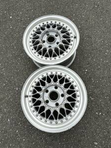 BBS RS224 中古アルミホイール2本　15インチ6.5J 5穴PCD114.3 オフセット45 ジャンク品