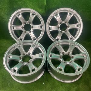 724.WEDS KEELER 18×8J +25 139.7 6穴 4本 ウェッズ キーラー キラー アルミホイール ランクル プラド ハイエース レジアスエース