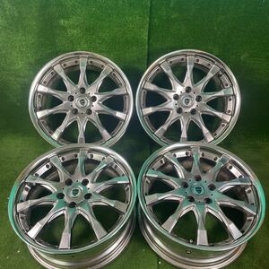 ALL 1円から！売切！762.WORK SCHWERAT SW2-F 18×7.5J +45 114.3 5穴 4本セット ワーク シュバート 深リム アルミホイール