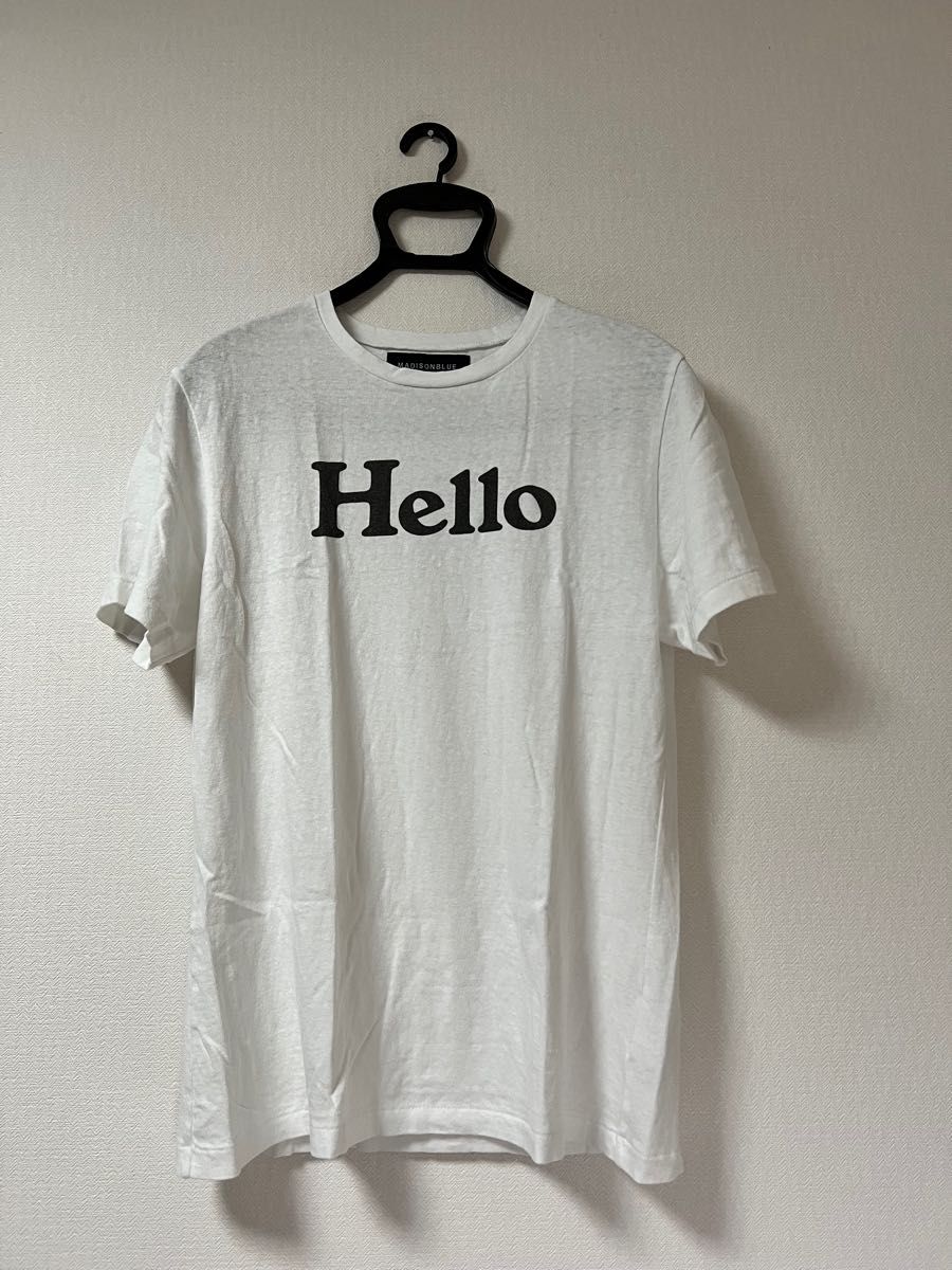 限定価格】マディソンブルー HELLO ロゴ Tシャツ ホワイト 00サイズ