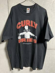 90s ヴィンテージ The Three Stooges CURLY FRIES Tシャツ XL コメディー 三ばか大将 カーリー・ハワード MADE IN USA アメリカ オリジナル