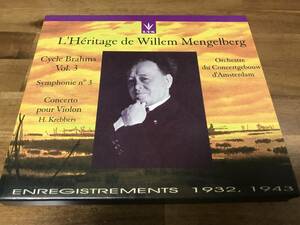 (LYSレーベル）メンゲルベルク＆ヘルマン・クレバース：ブラームス：ヴァイオリン協奏曲、交響曲第３番
