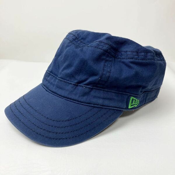 NEW ERA ニューエラ 帽子 ワーク キャップ フリーサイズ 紺 ネイビー カジュアル スポーツ ゴルフ golf シンプル 無地 ロゴ 刺繍
