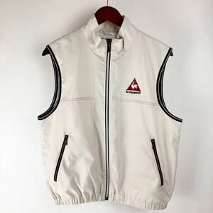 le coq sportif ルコック スポルティフ ジップアップ ベスト メンズ M アイボリー カジュアル スポーツ ゴルフ golf ウェア