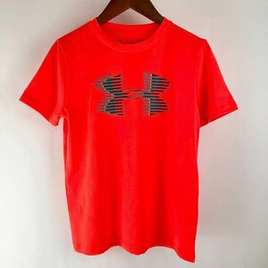 UNDER ARMOUR アンダーアーマー 半袖 Tシャツ キッズ ジュニア YLG 150 蛍光 オレンジ カジュアル スポーツ トレーニング ウェア