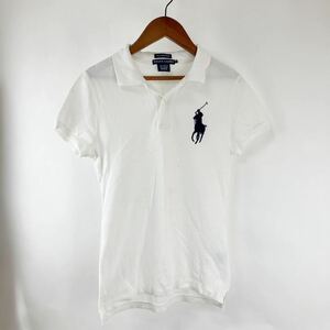 RALPH LAUREN ラルフローレン 半袖Tシャツ ポロシャツ レディース ゴルフウェア スポーツウェア ホワイト Mサイズ コットン シンプル 無地