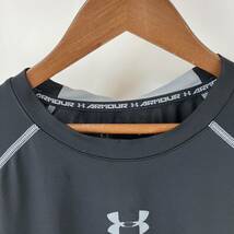 UNDER ARMOUR アンダーアーマー 半袖シャツ コンプレッションシャツ インナーシャツ スポーツウェア トレーニングウェア ブラック LG L相当_画像3