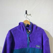 vintage us LLBean fleece jacket USA製 アメリカ古着 ビンテージ エルエルビーン フリース フリースパーカー ジャケット 90s 80s_画像3