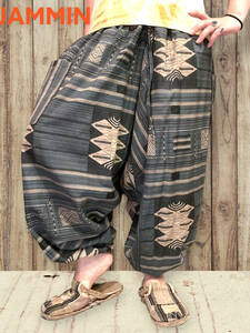  weave pattern sarouel pants * gray * Asian * ethnic *hipi-