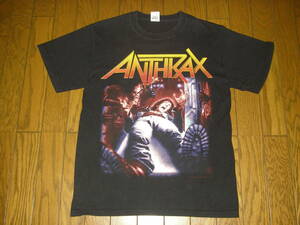 正規品 ANTHRAX アンスラックス 黒 ブラック Tシャツ M スラッシュメタル メタル メタルTシャツ バンドTシャツ ヘヴィメタル ロックT