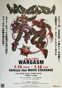 WARGASM (ウォーガズム) JAPAN 2024 チラシ 非売品「VENOM」