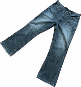 BOBSON черный джинсы 32 дюймовый ( повреждение Denim брюки Vintage цвет ..