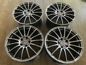 ヨコハマ yokohama connoisseur 151c コニサー メッキ 17x8J+50 PCD112-5穴 4本 中古 ベンツ アウディ