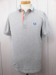  Fred Perry polo-shirt with short sleeves with logo light gray L