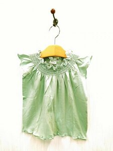 ap6168 0 бесплатная доставка новый товар LUI JANNE Louis Jean n Kids cut and sewn рубашка размер 120cm зеленый off плечо хлопок 100% оборка 