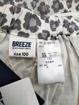 ap6455-2 ○送料無料 新品 BREEZE ブリーズ キッズ スカート サイズ100cm オフホワイト ギャザー ヒョウ柄 ウエストゴム 軽い 綿100% 裏地_画像10