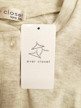 ap6705 ○送料無料 新品 ever closet エバークローゼット ワンピース サイズ130 アイボリー 長袖 シャツテール 伸縮性 綿100% シンプル_画像7