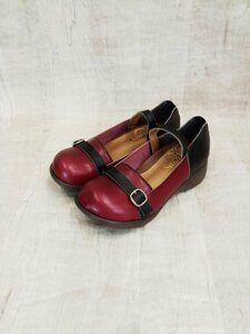 sh1193 * free shipping new goods Switch switch lady's shoes 23.0cm red black made in Japan light soft strap heel rubber shoes 