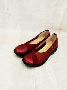 sh1225 * free shipping new goods ( with translation ) maRe maRe mare mare lady's pumps 23.5cm red unusual material wide width put on footwear ... made in Japan shoes 