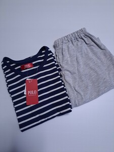 新品 未使用 POLO ポロ　150 半袖　Tシャツ パジャマ 五分丈パンツ ルームウェア ナイトウェア 即決　送料無料　女の子　キッズ　Aら