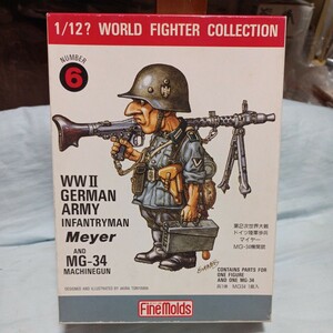 未組立　鳥山明　ファインモールド 1/12? ワールドファイターコレクション ドイツ陸軍歩兵マイヤー プラモデル FT6