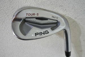 【KSD/Wed/207】名器PING/ピンTOUR-S　56/12 ホワイトドット・ウェッジ　５６°シャフト　PING AWT　R　スチールシャフト　ユースド