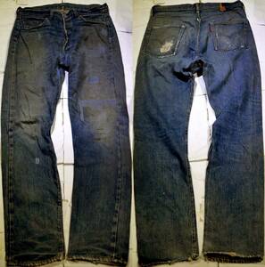 v574/LEVIS501 66前期 ヴィンテージ イエローステッチ 色落ち抜群！