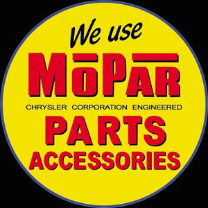 アルミ看板 We use MOPAR PARTS (2378) モパー ティンサインプレート ラウンド アメリカン雑貨 ガレージ SHOP インテリア ディスプレイ