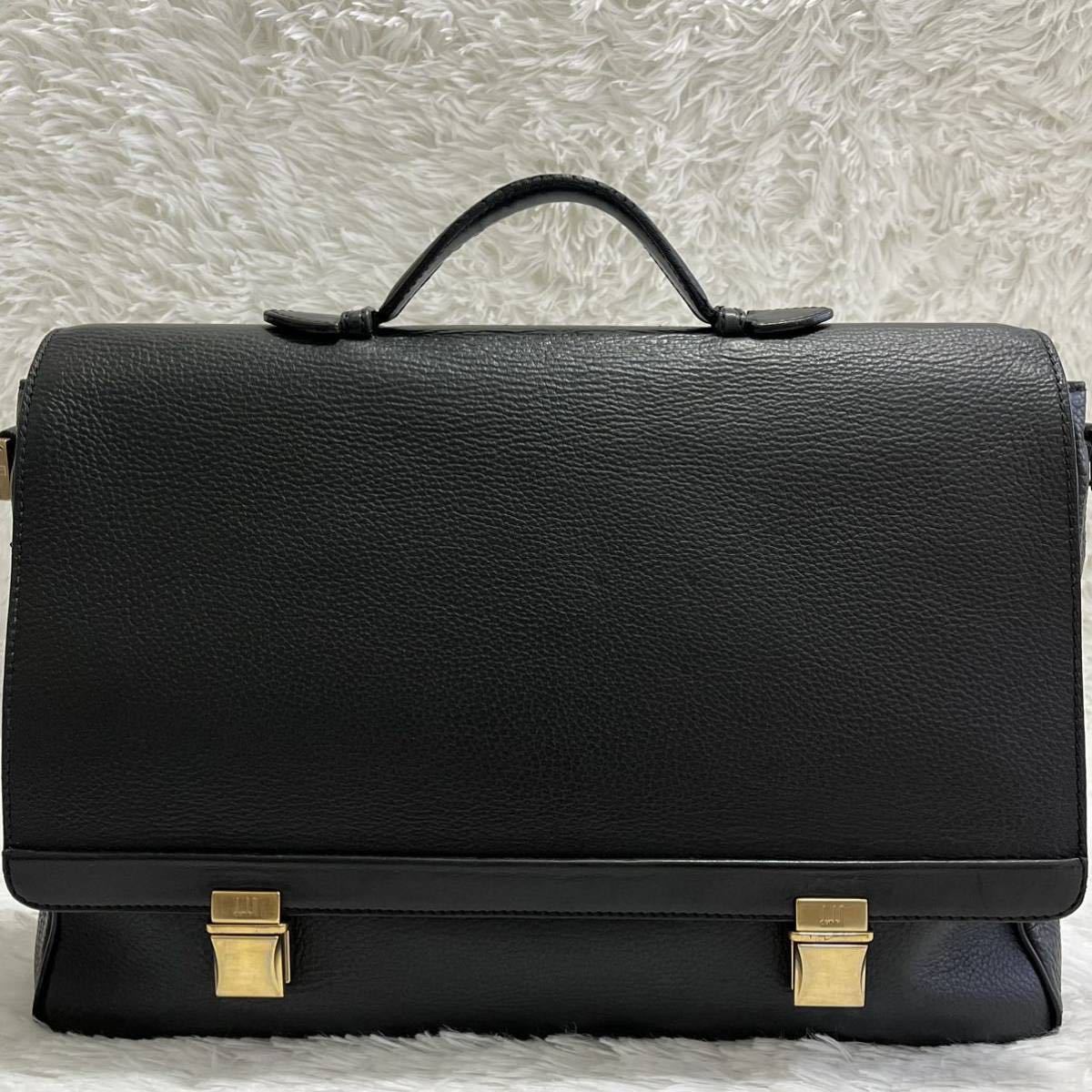 美品 付属品付き dunhill ダンヒル コンノート A4可ビジネスバッグ