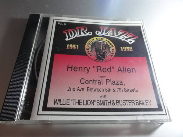 DR JAZZ HENRY RED ALLEN FWITH WILLIE THE LION SMITH & BUATER BAILYROM ヘンリー・アレン・レッド CENTRAL PLAZA NO9