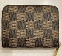 ルイヴィトン ダミエ コインケース LOUIS VUITTON ファスナー エベヌ ジッピー コイン パース ラウンドジップ N63070 小銭入れ_画像1