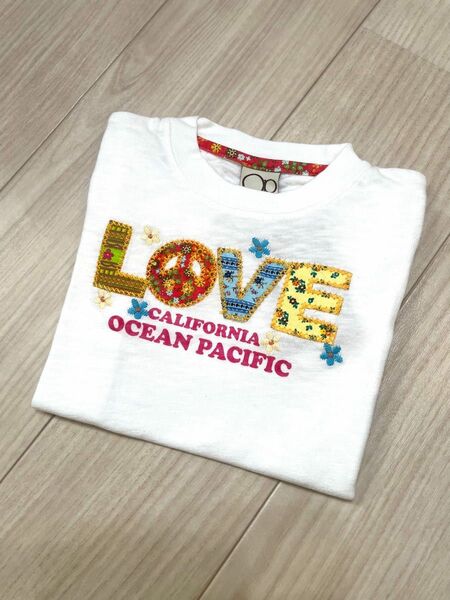 新品☆オーシャンパシフィック LOVE Tシャツ 110㎝☆ ホワイト