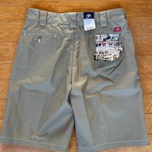 Dickies ディッキーズ ストレッチ ワーク パンツ メンズ W34インチ ハーフパンツ ショートパンツ 短パン チノ チノパン 未使用 ベージュ_画像1