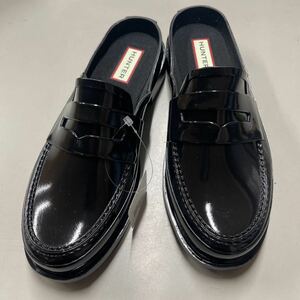 ハンター　HUNTER ミュール　サンダル　シューズ　靴　レインシューズ　長靴　未使用　24.0センチ　ブラック　黒