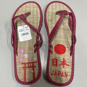 和柄 サンダル 未使用 日本 JAPAN 刺繍 たたみ EVA スリッパ メンズ 30㎝ 大きいサイズ キングサイズ