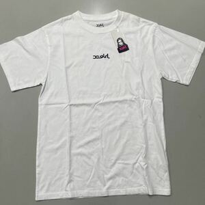 X-girl エックスガール Tシャツ 未使用 白 ホワイト Sサイズ メンズ 半袖 ロゴ 刺繍 ワンポイント